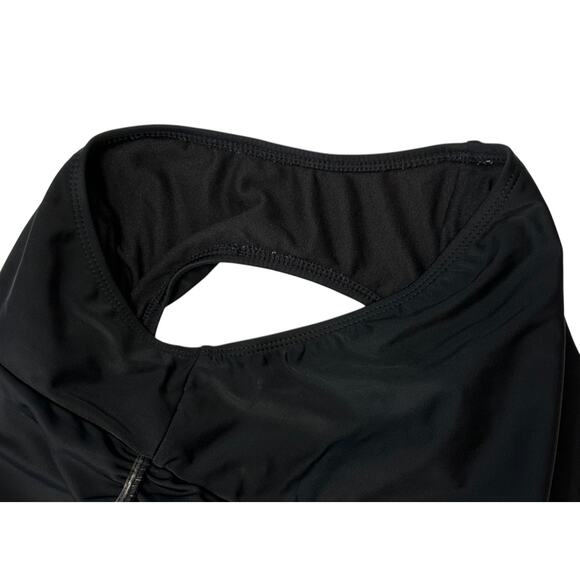 2/$15 Catalina Zebra Print Swim Set Halter Tankini Top + Skirt Swimsuit Size L - Picture 8 of 11